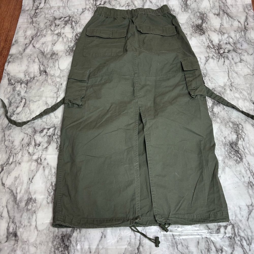 Faded Rose Green Cargo MIDI Skirt size small Y2K 90s style casual - Picture 5 of 6